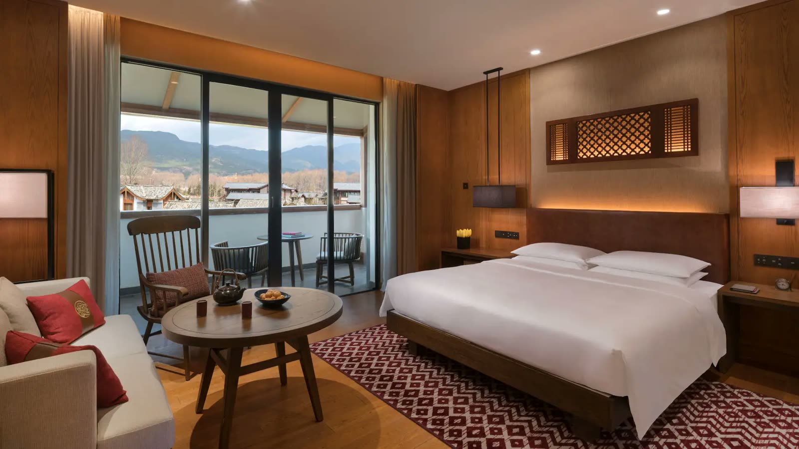 Snow Mountain View Room with balcony at Jinmao Hotel Lijiang