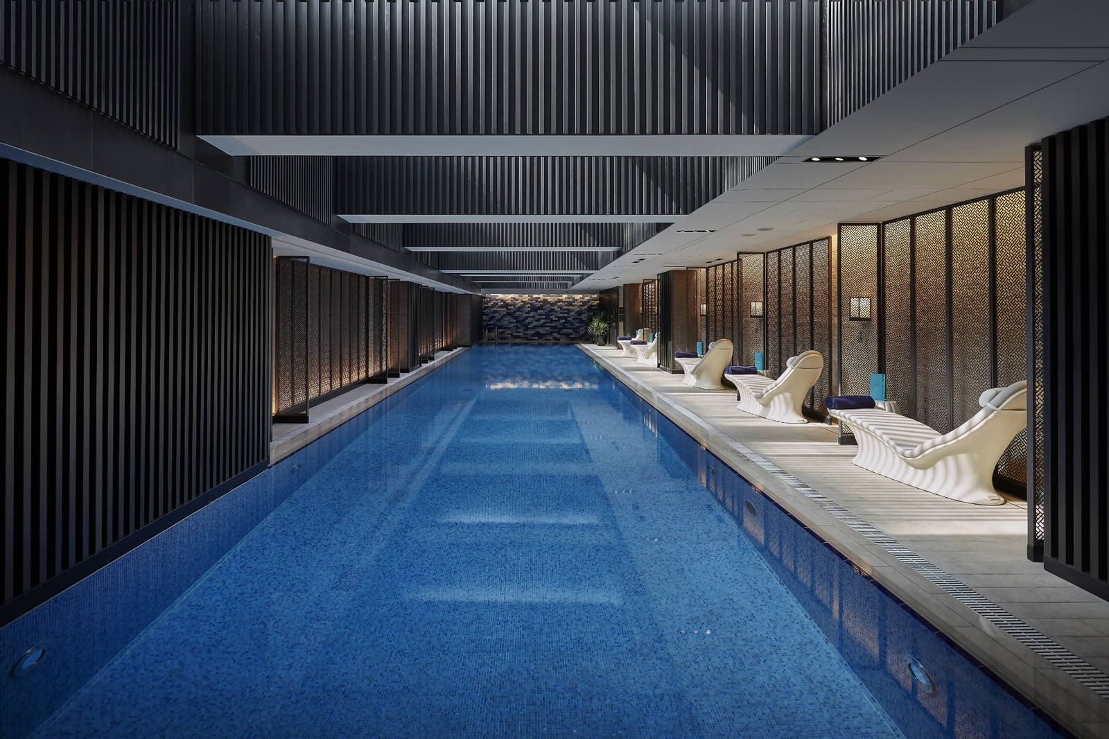 Indoor lap pool at Mandarin Oriental Wangfujing, Beijing