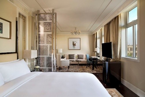 Bedroom at the Sofitel Legendary Hotel on Renmin Square