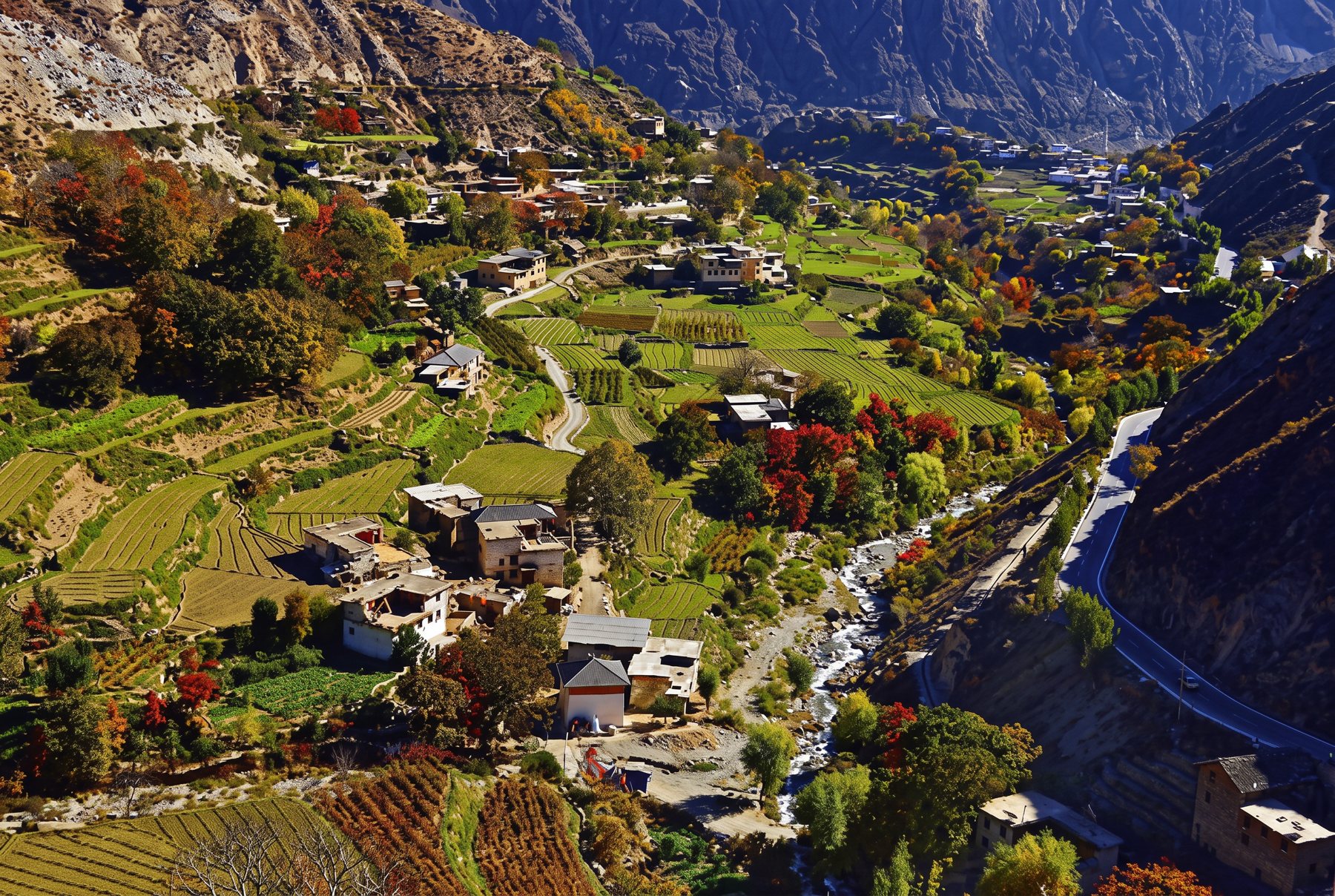 Songtsam Lodge Benzilan set among terraced valley fields
