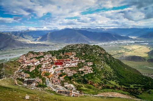 Sera Monastery on a hillside above the Lhasa valley